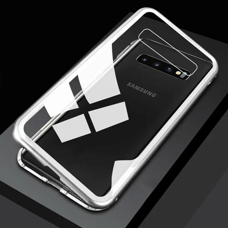 Чехол для samsung Galaxy A50 A70 S8 S9 S10 плюс S10e Примечание 10 9 8 A40 A10 A20 A30 A7 A9 Магнитная Адсорбция металлическое Стекло чехол