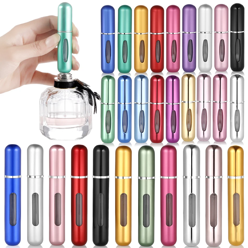 5ml 8ml Portable Mini Refillable Bottles Perfume Spray Bottle Aluminum Atomizer Spray Bottle Travel Container Perfume 1