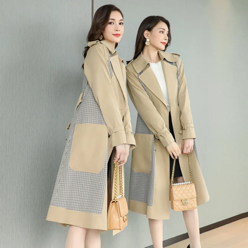 

Trend Comfortable Fashion Trench Coat Mid-length 2019 Autumn Elegant Cool Long Sleeve