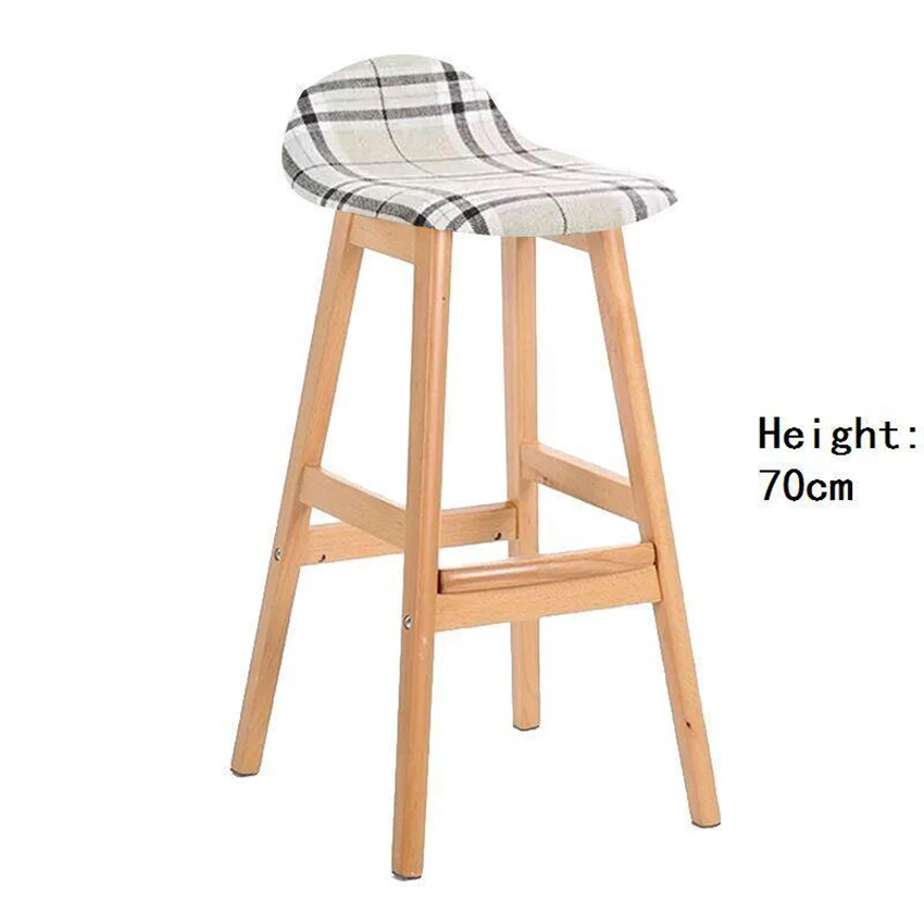 Скандинавские высокие стулья барные стулья современные твердые деревянные столешницы стул скамейка кресло крепкий мягкий стул промышленное кресло - Цвет: A9 H70cm
