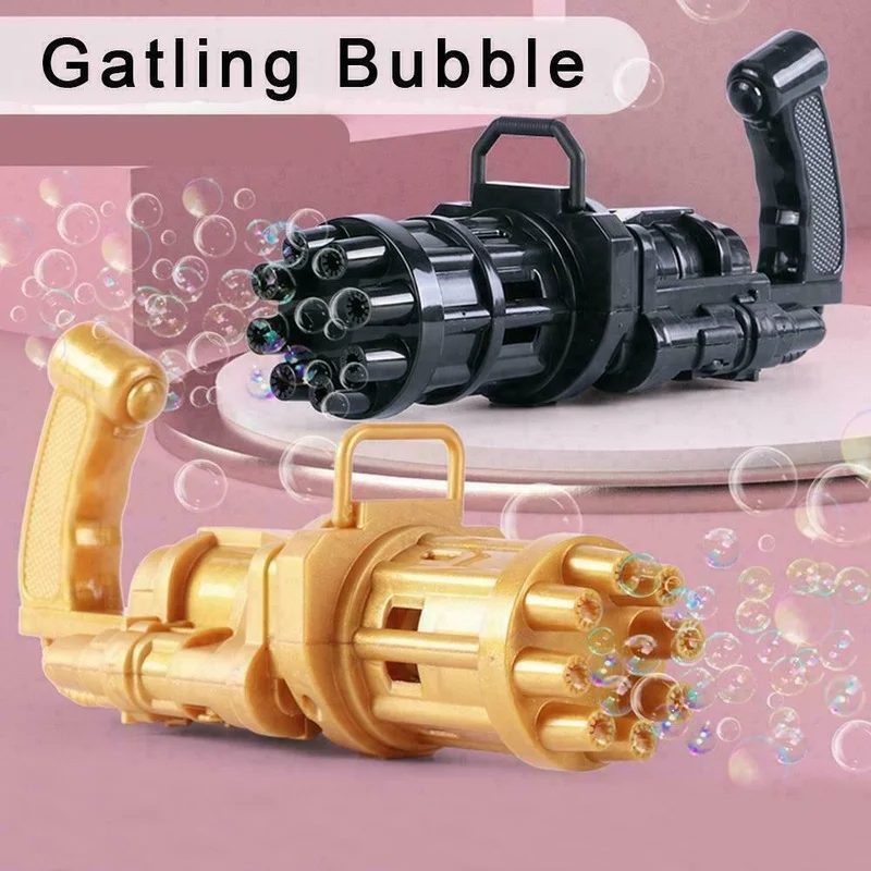 Gatling Bubble Machine Bubbler Maker Safe Summer Cooling Fan Outdoor Kid Gift 
