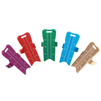 

1/5Pcs Coloring Aluminum Alloy Dental Ruler Tooth Measuring Tool Finger Hold Instruments For Endodontic Dentist Scale