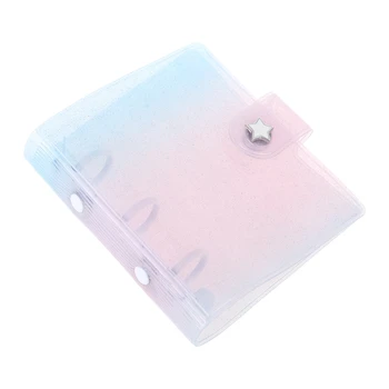 

Rainbow 3 Holes Mini PVC Loose Leaf Binder Notebook Notepad Sheet Shell File Folder Cover