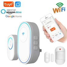 TUYA – système d'alarme Intelligent sans fil, sonnette de porte, stroboscope, Smartlife 58, son compatible, détecteurs sans fil 433MHz