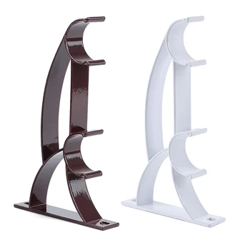 

2 Pcs Double Curtain Pole Brackets For Rods Aluminum Alloy Roman Curtain Track Bracket Holder Metal Durable Base Rod Pole