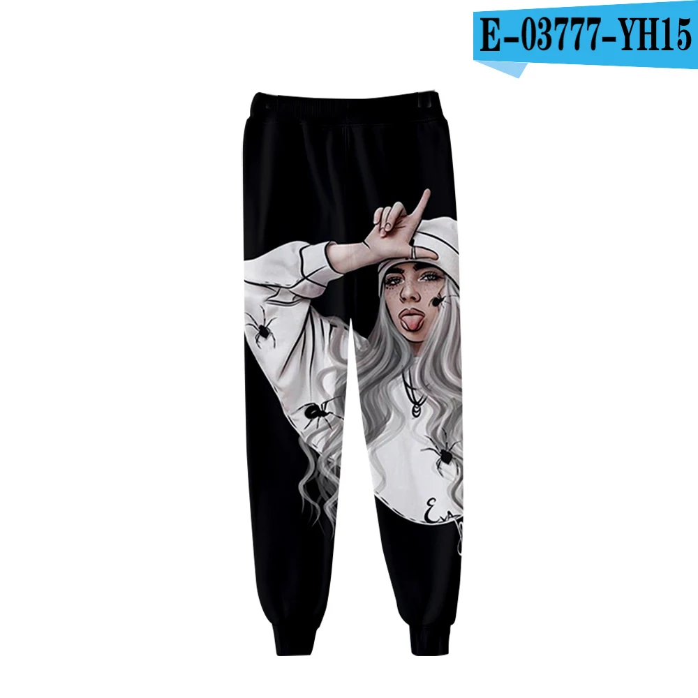 3D pants Популярные повседневные брюки Billie Eilish3D, мужские и женские модные новые осенние и зимние 3D комфортный для мальчиков и девочек белые спортивные штаны - Цвет: 3D pants