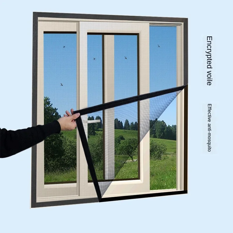 Mosquitera para ventana Nano, malla de Velcro para pantalla, Material de malla personalizable, repelente de mosquitos