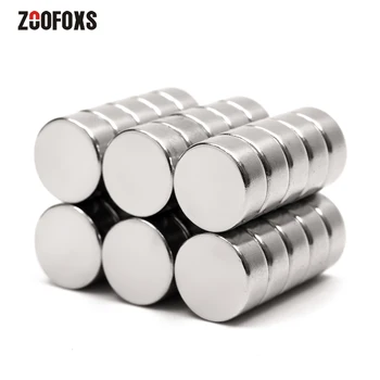 

ZOOFOXS 10pcs 12 x 5 mm N35 Small Round Fridge Neodymium Magnet Rare Earth Powerful Permanet Craft Magnets 12*5mm