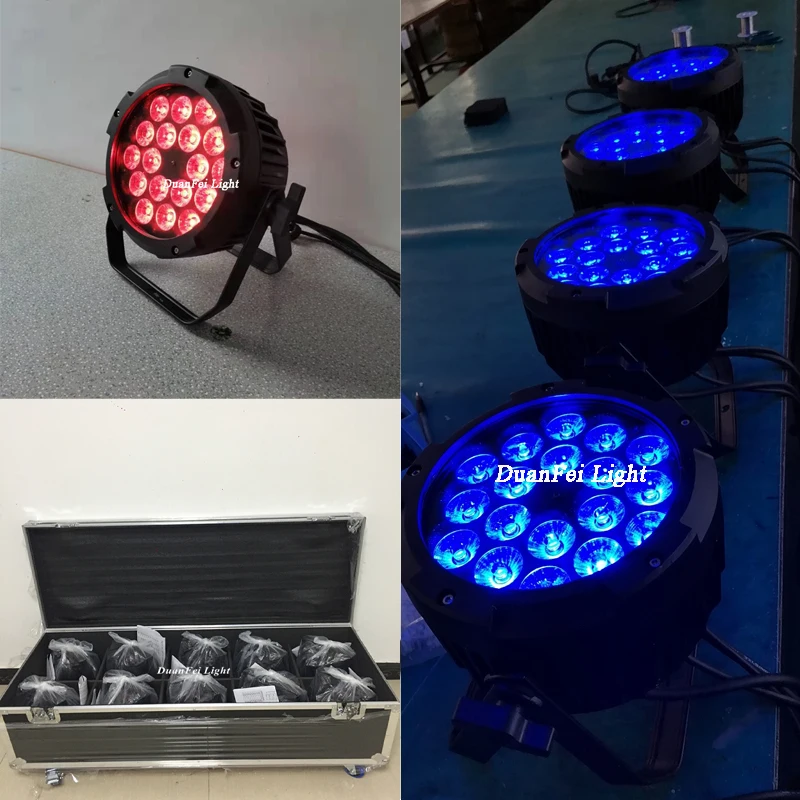10 шт.+ flycase) 18x10 Вт 4в1 led PAR-прожектор RGB Водонепроницаемая светодиодная настенная шайба rgbw dmx lyre светодиодный PAR-прожектор rgbw