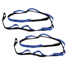 2 шт. в упаковке, растягивающийся ремешок, растягивающиеся ремни для йоги с петлями для спортивных тренировок, тренировок и гибкости