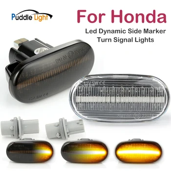 

2pcs Led Dynamic Side Marker Turn Signal Light For Honda Accord CRX Civic Fit Integra Prelude Del Sol Repeater Signal Lights