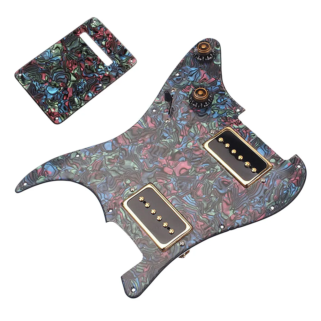 

3PLY Electric Guitar Prewired Loaded Pickguard HH01 w/ Back Cover for ST Guitar Accessories