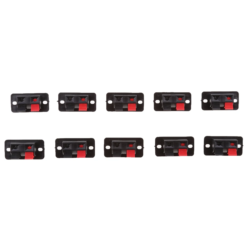 10 шт. клеммные разъемы для динамиков, аудио усилитель клеммное соединение клеммные разъемы 2 способ разъем для динамиков