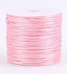 1 рулон 70 м многоцветная прочная нейлоновая нить 1,5 мм эластичная/шнур/веревка/пряжа для изготовления ювелирных изделий браслет ожерелье сделай сам - Цвет: Розовый