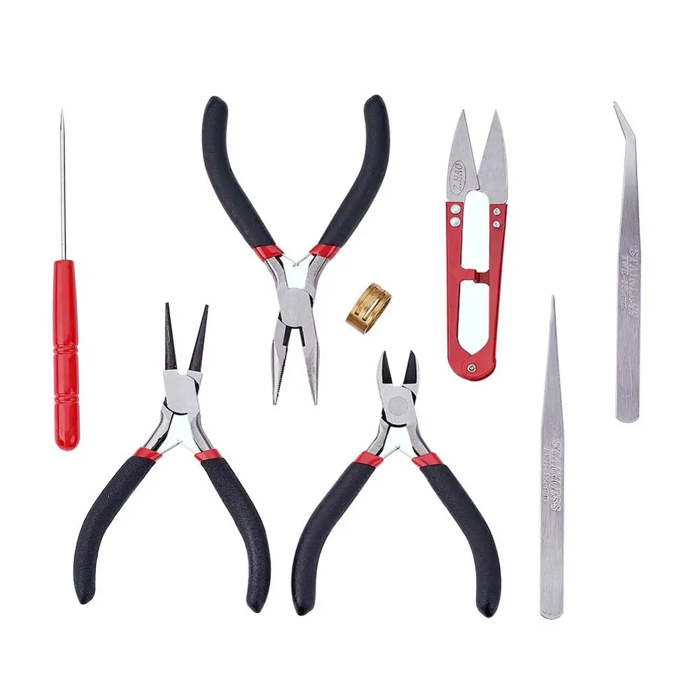 Jewelry Pliers high-carbon steel Round Nose Pliers Wire Cutter End Nipper  Plier Side Cutting Flat Nose Plier Tools Set - AliExpress