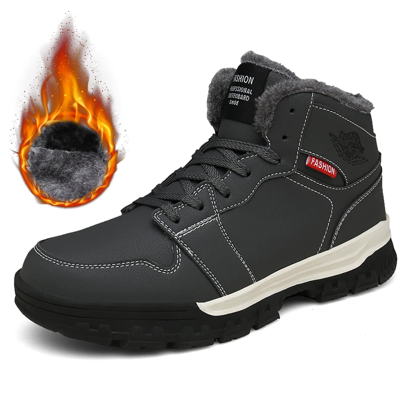 

PUPUDA sneakers men outdoor casual Cotton shoes Winter new Keep warm fashion non-slip shoes High Top chunky sneakers big size 11