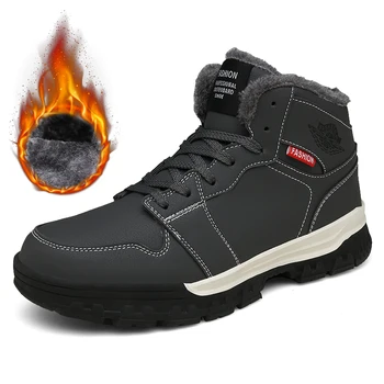 

PUPUDA sneakers men outdoor casual Cotton shoes Winter new Keep warm fashion non-slip shoes High Top chunky sneakers big size 11