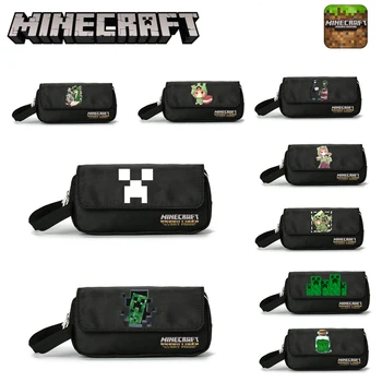 

Minecrafted Creative Zipper PencilCase Twill Canvas Large Pen Box Kawaii Pencil Bag For Student Cute School Stationery Supplies