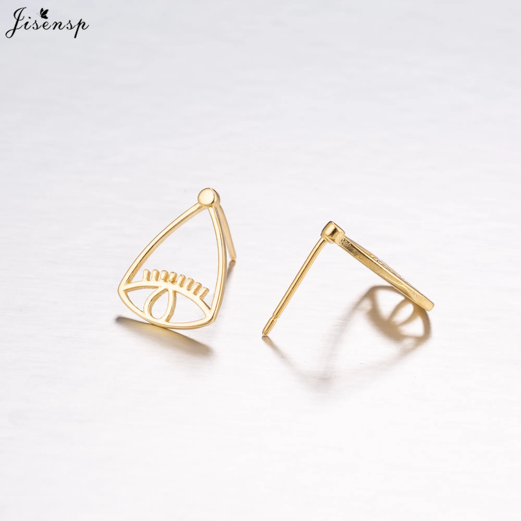 Jisensp Unique Design Big Eyes Stud Earrings Fashion Jewelry for Women Girls Simple Vintage Eyes Ear Studs Birthday Gift