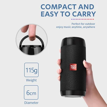 

Portable Speakers TG113C Bluetooth Speaker With FM Radio TF Card AUX Cable Wireless Loudspeakers