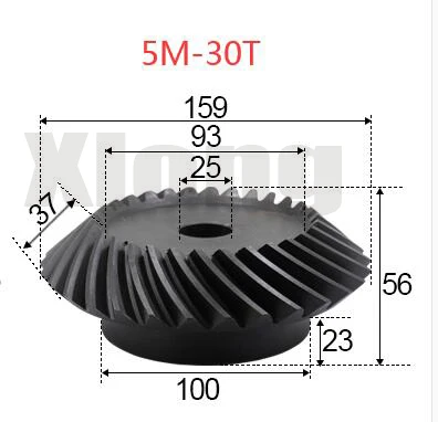 

5M-30Teeths Inner Hole: 25mm Precision Spiral Bevel Gear Spiral Bevel Gear