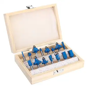 

15pcs Shank Milling Cutter 6.35mm/0.25" Shank Carbide Router Bit Milling Cutter Router Bit Set Woodworking Trimming Cutting Tool