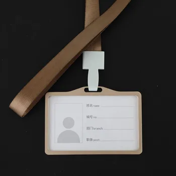 

Aluminum Vertical ID Card Badge Holder Business Work Bus Card Case Cover Lanyard