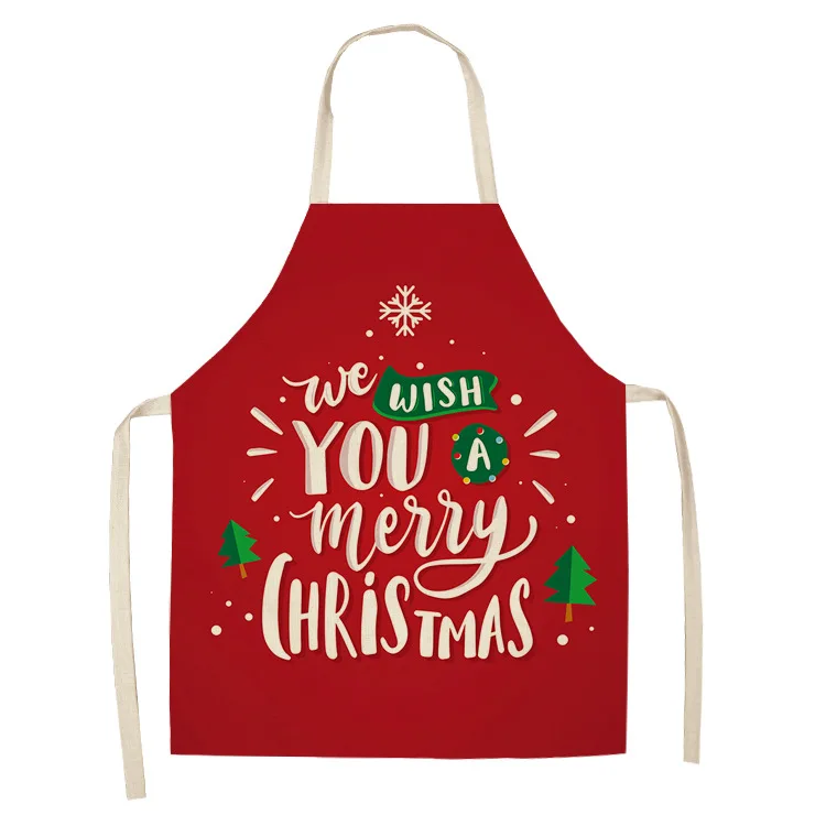 1 Pcs Christmas Kitchen Aprons for Woman Xmas Decoration Aprons for Kids Adults Women Men Dinner Party Cooking Apron