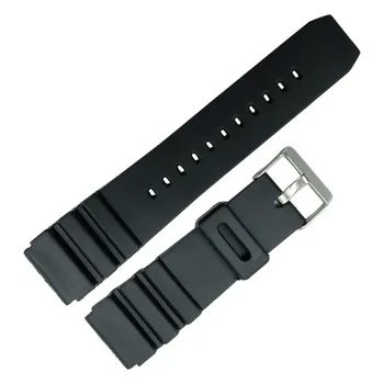 

16 18 20 22mm New Men Lady Black Replacement Silicone Rubber Straight End watch band Strap Silver Polished Pin Spring Bar Buckle
