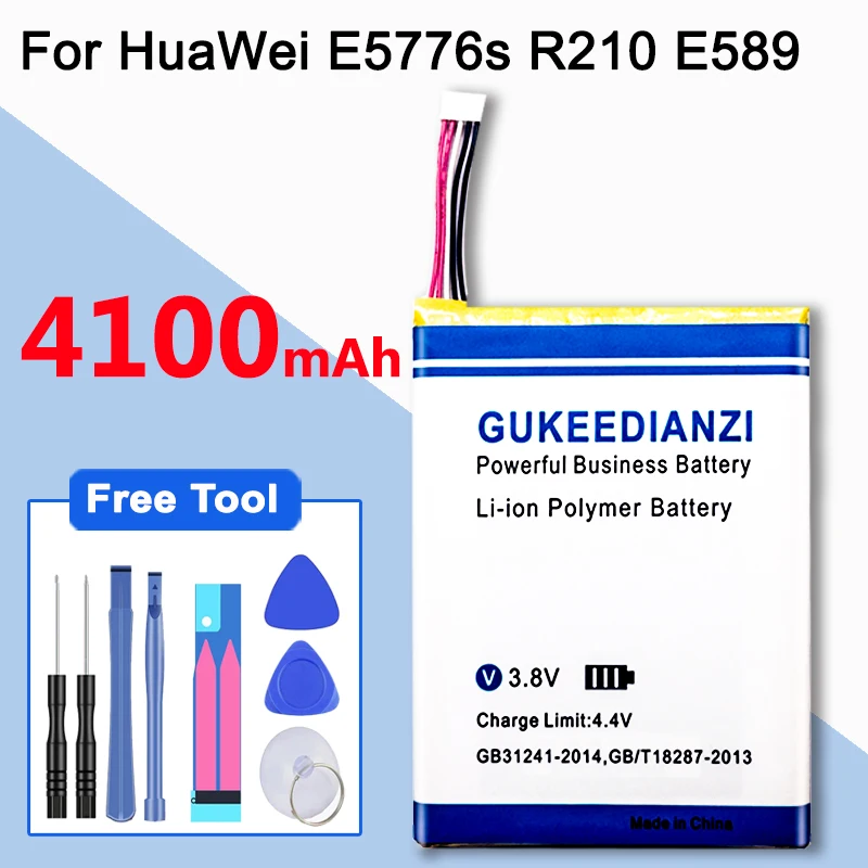 Аккумулятор gukeedianzi для HuaWei E5776s R210 E589 Батарея 4100 мА/ч, HB5P1H