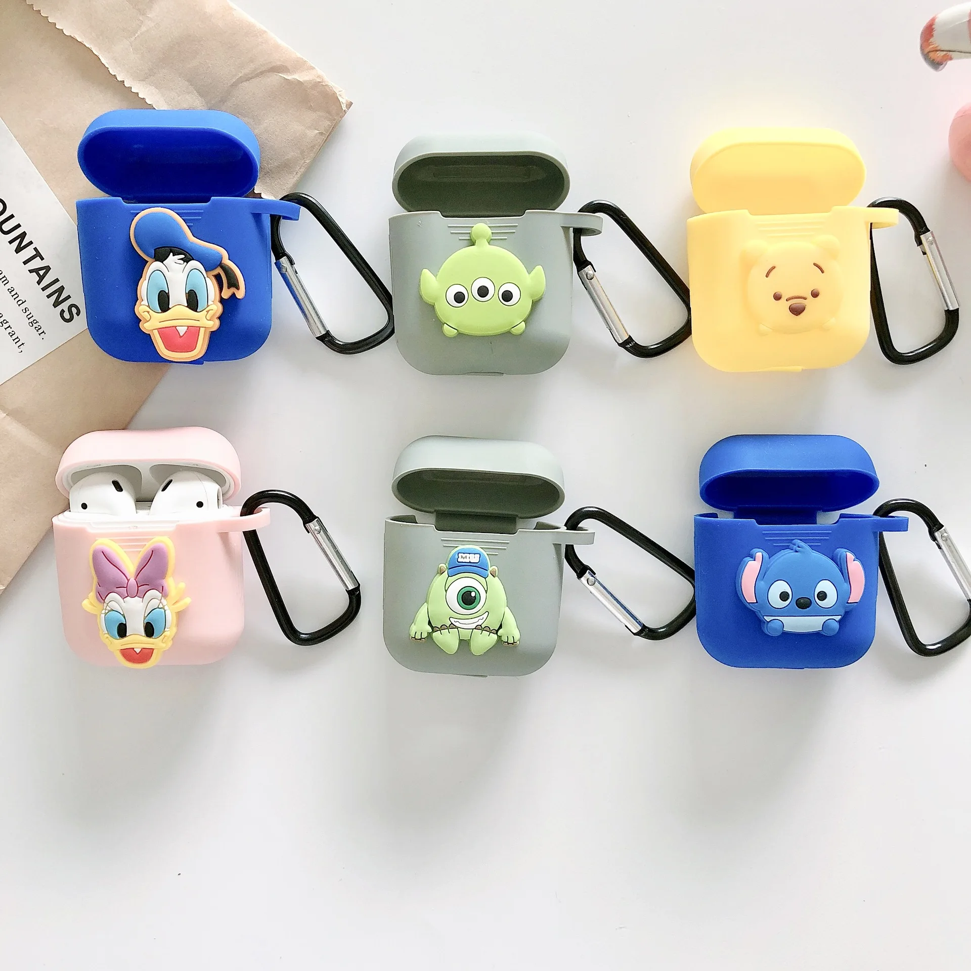 

Cartoon Animal Figure Headphone Cases For Apple Airpods 1 2 Silicone Protection Bluetooth Earphone Cover Accessories