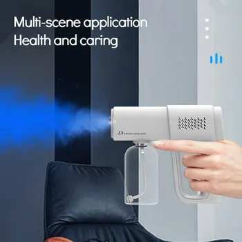 380ml K5 Nano Electric Spray Gun Blue Light Disinfection Sprayer Rechargeable Atomization Sanitizer Machine For Office Garden 1
