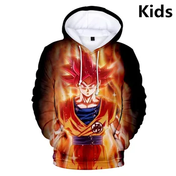 

3 To 13 Years Kids Hoodies Dragon Ball Goku 3D Printed Hoodie Sweatshirt Boys Girls Long Sleeve Cartoon Jacket Coat Teen Clothes