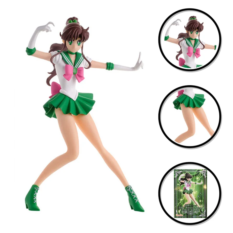 Anime Figure Sailor Moon 18cm Cartoon Doll Activity Jupiter Mercury Moon Mars Venus Toys for Girls Static PVC Kawaii Sexy Japan