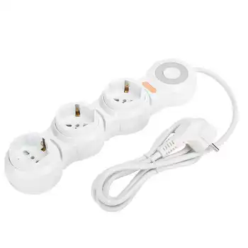 

Wall Socket Power Strip Deformation 3 Concave Jack 10A Electrical Accessories EU Plug 220V TO 250V Household Socket
