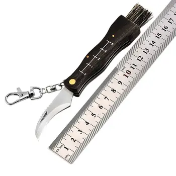 

Mini Camping Mushroom Knife Rosewood Handle Outdoor Hunting Survival Multifunction Folding Self-defense Hand Tools