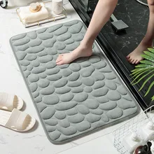 Adoquín en relieve para baño, alfombrilla antideslizante para el suelo de la bañera, lateral de la ducha, 3D, almohadilla de espuma viscoelástica