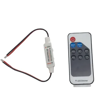 

DC Remote Controller for LED Strip Lighting Bulb 12V 24V Driver Switch RF Wireless Single Color Dimmer 15m Controlling Distance