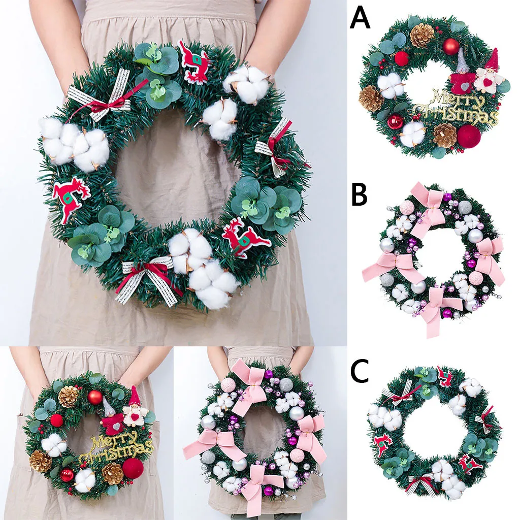 

Christmas Wreath Handmade Rattan Pendant Door Wall Decorations Window Props Shopping Mall Scene Layout Rattan Wreath Dropship /d