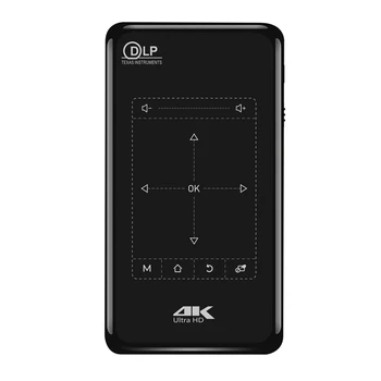 

4K Mini Mobile Projector Android 6.0 , BT4.1 Portable HD Projector 5000MAh Battery Contact Keys Airplay Miracast(1+8G)