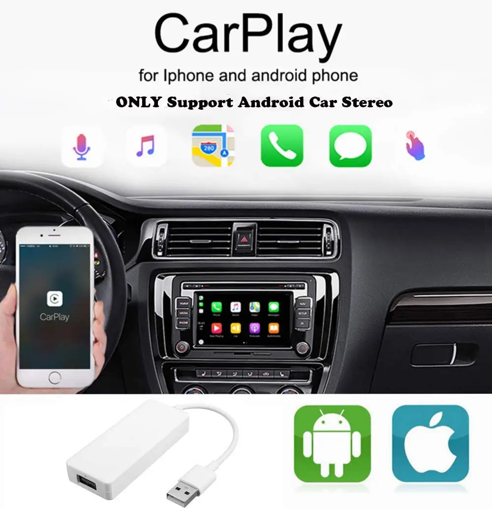 

Carplay USB Dongle Navigation Player Plug and Play Auto Smart Link Dongle for Apple CarPlay Android Auto Car accessories