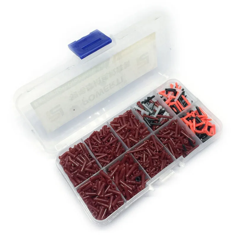 

1500pcs / Box Black Nylon Badminton Racket Grommets Eyelets Bucket Stringing Tools For Badminton Sport Accessories