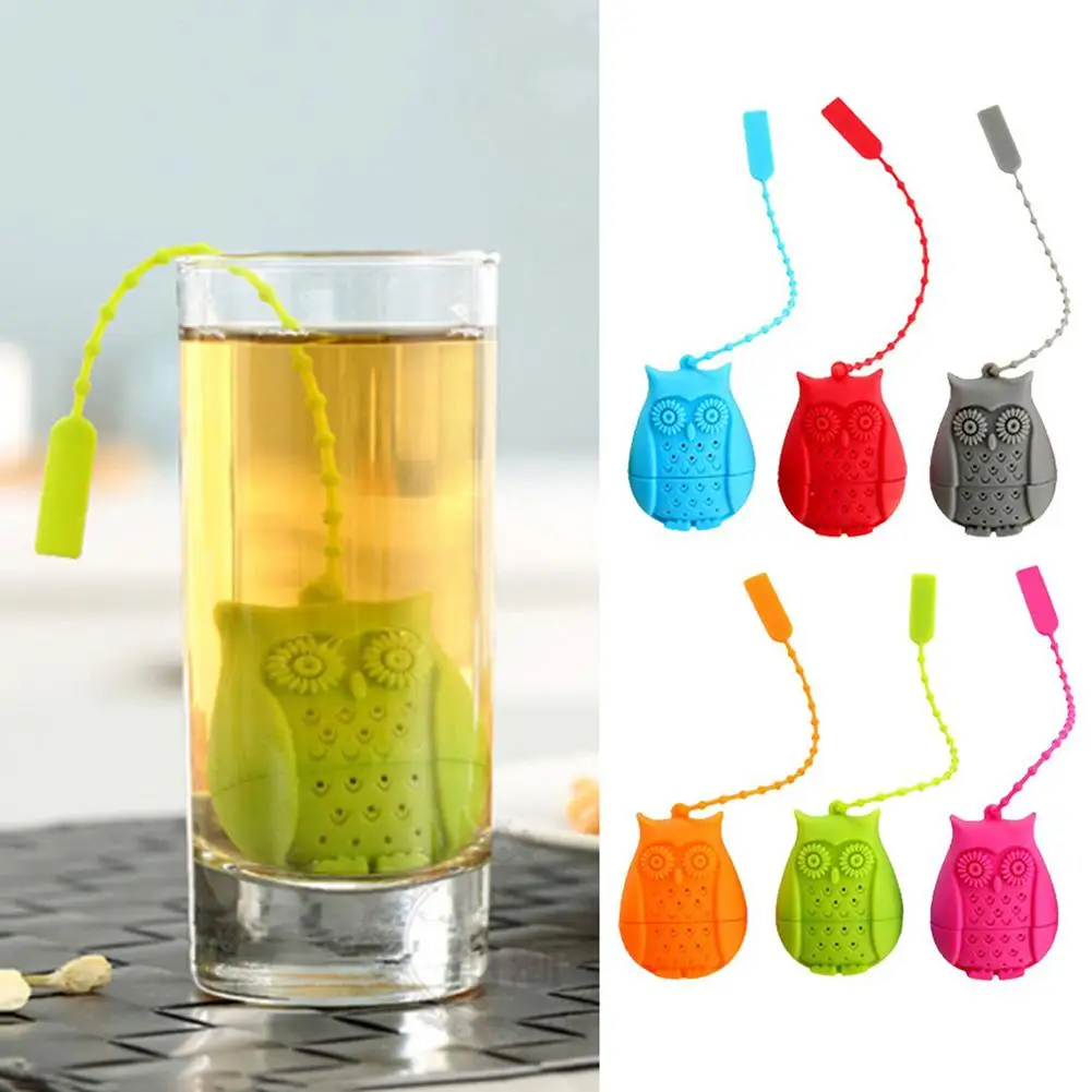 

Cartoon Owl Silicone Loose Tea Infuser Filter Strainer Novelty Perforated Gift