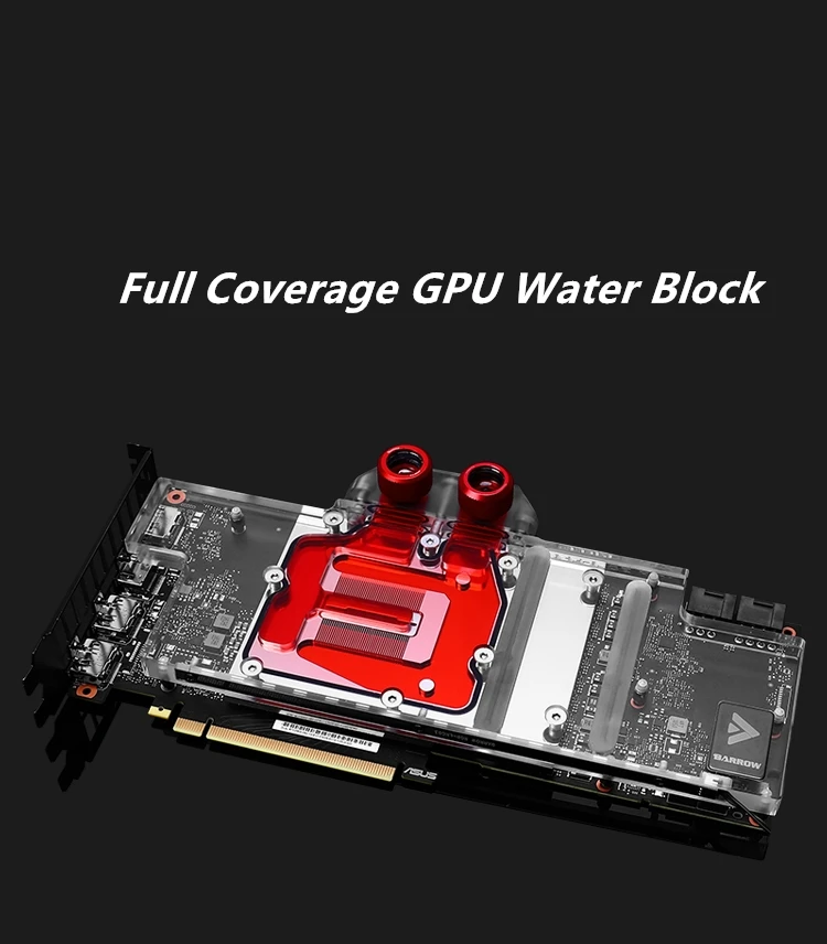 Курган полное покрытие GPU водоблок для ASUS DUAL RTX2080S EVO Aurora материнская плата 5V SYNC AURA BS-ASD2080SE-PA