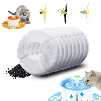 

Replaced Activated Carbon Filter For Cat Water Drinking Fountain Replacement Filters Flower For Pet Dog Round Fountain Dispenser