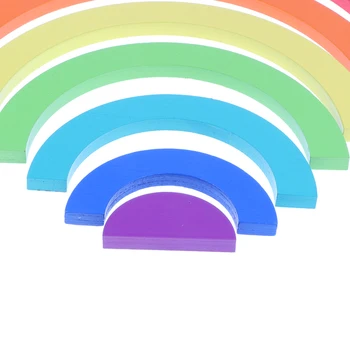 

Colorful Wooden Rainbow Blocks Educational Toys Gift for Kids Boys and Girls