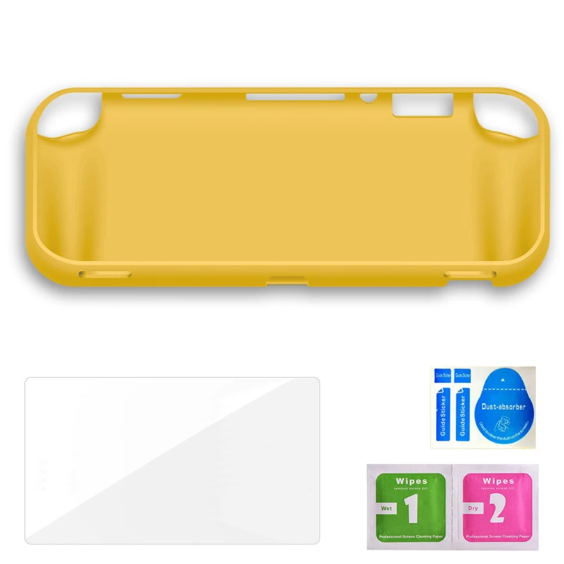 Силиконовый защитный чехол для Nintendo Switch Lite, мини-чехол с закаленным стеклом для NS Lite