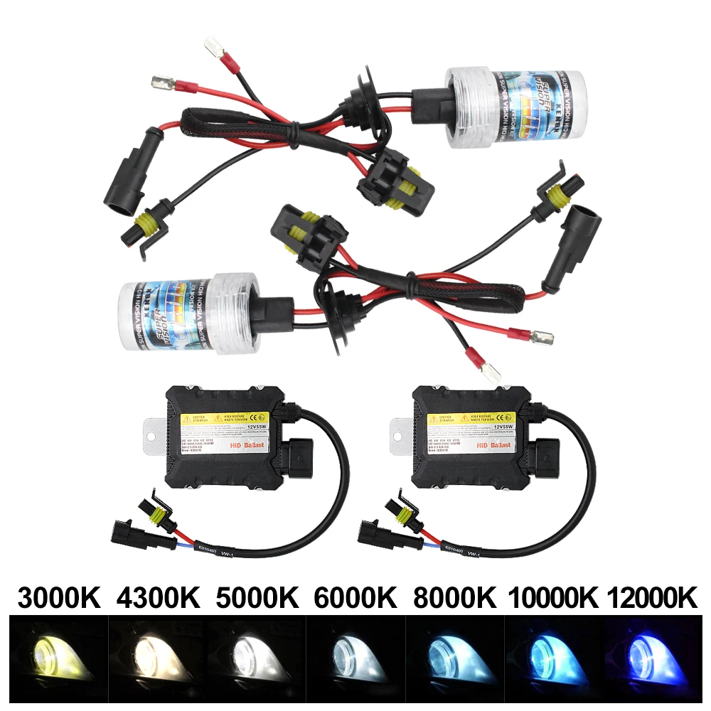 Тонкий балласт A12V DC 35 Вт 55 HID ксеноновая лампа H1 H3 H7 H11 9005 9006 3000K-12000K Семейный