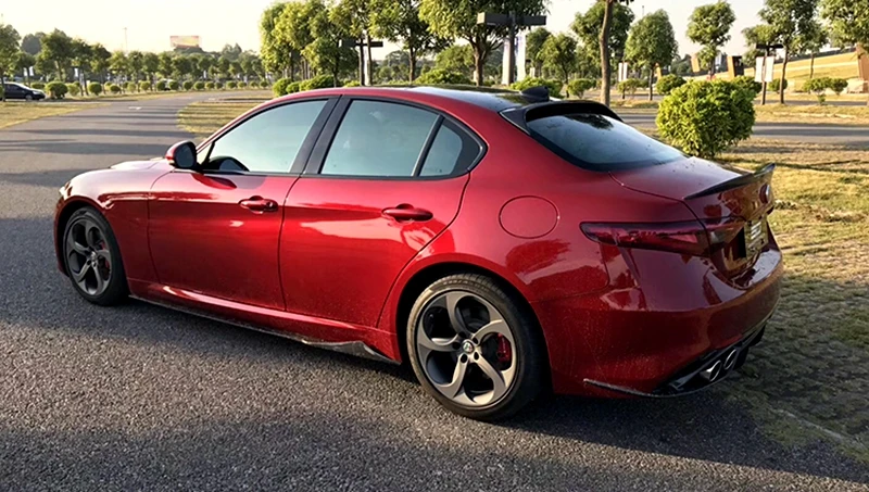 Для Alfa Romeo Giulia, спойлер на крыше, высокое качество, углеродное волокно, черный задний спойлер для Alfa Romeo Giulia