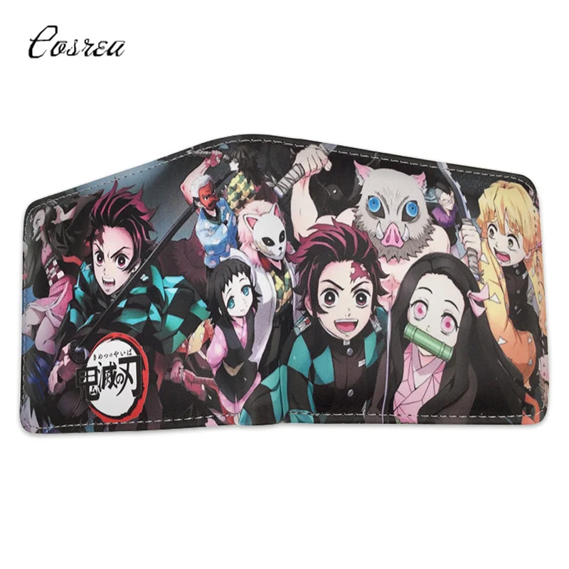Кошелек Kimetsu no Yaiba Kamado Tanjirou из искусственной кожи с мультипликационным принтом